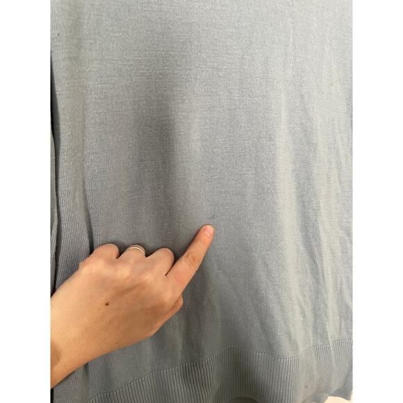 B1G2 FREE 🍁 Loft Blue Cowl Neck Tunic Sweater Small Rib Knit Casual Minimalist - Picture 5 of 11